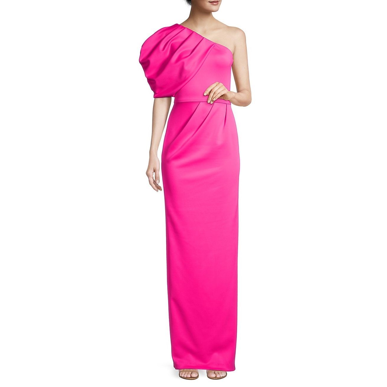 Black Halo Egan One-Shoulder Gown